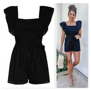 Ali & Jay X Dress Up Buttercup: Sunday Funday Cotton Eyelet Romper size Medium